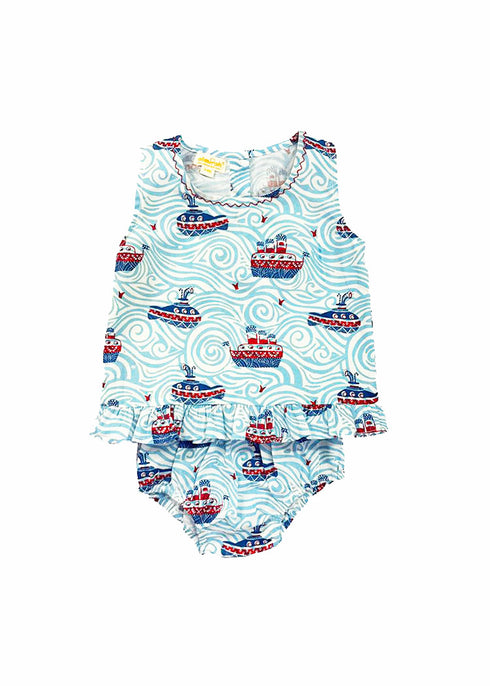 Newborn Baby Jhabla Dress - Ships & Subs